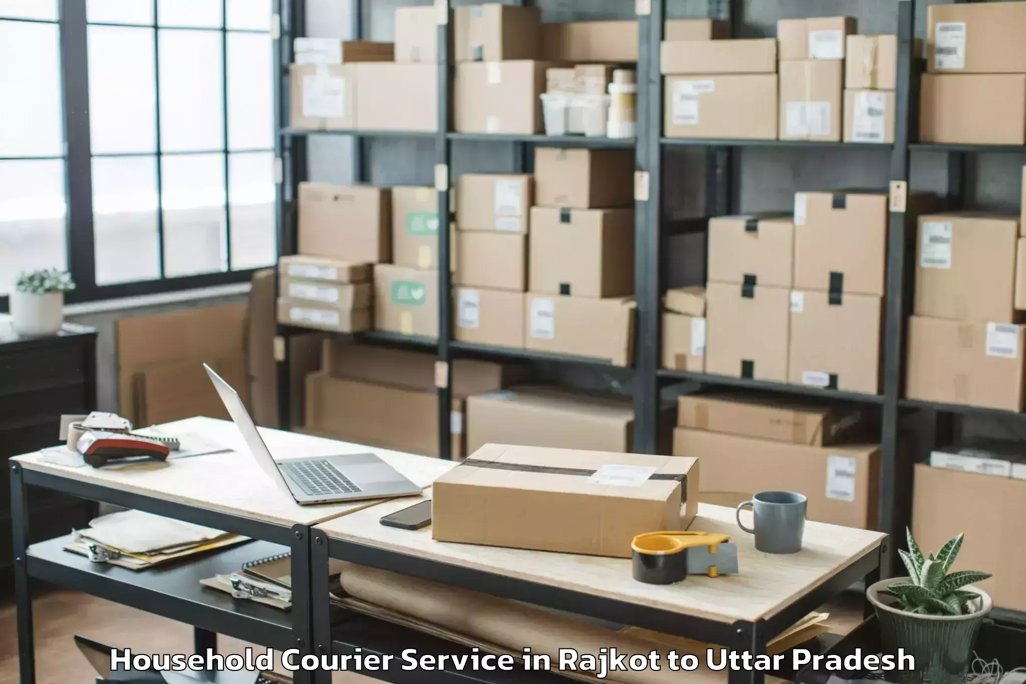 Book Rajkot to Pukhrayan Household Courier Online